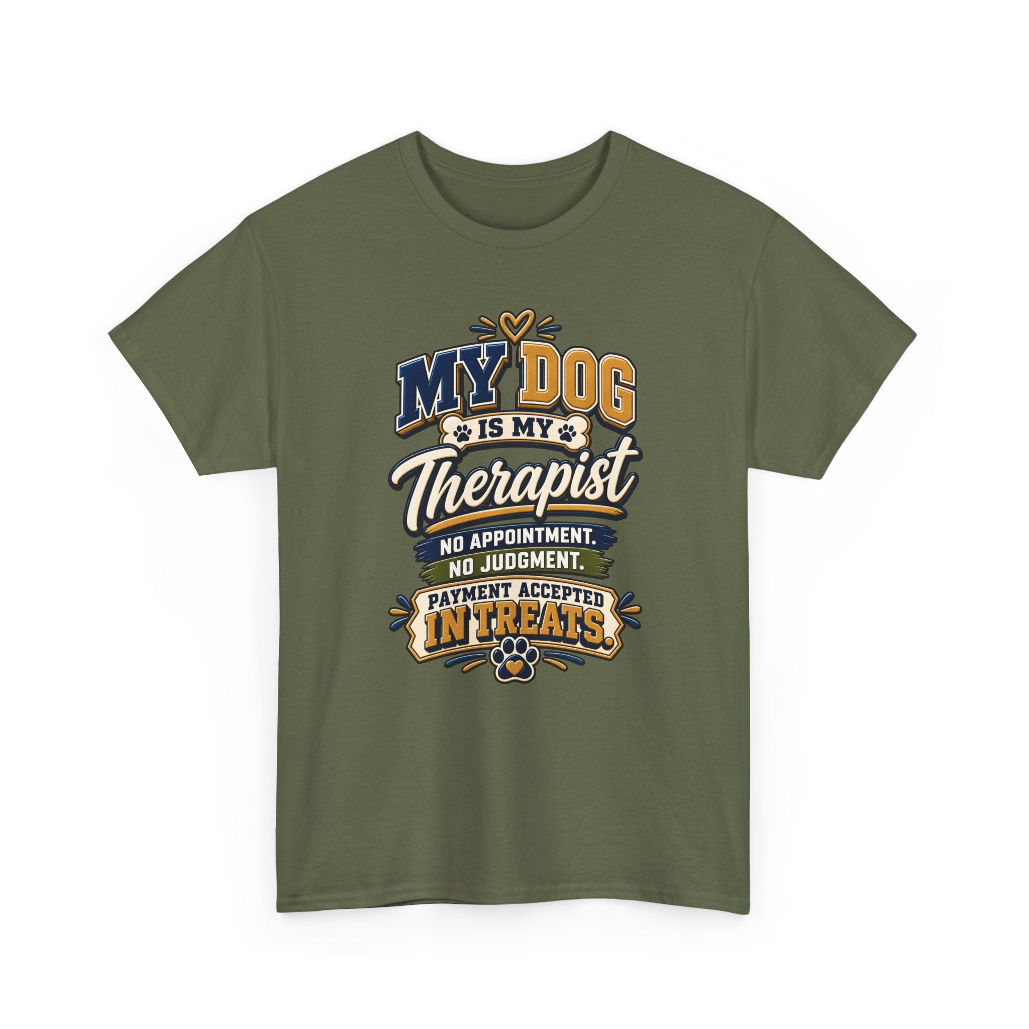 Dog Lover T‑Shirt — "My Dog Is My Therapist" Funny Pet Quote Tee