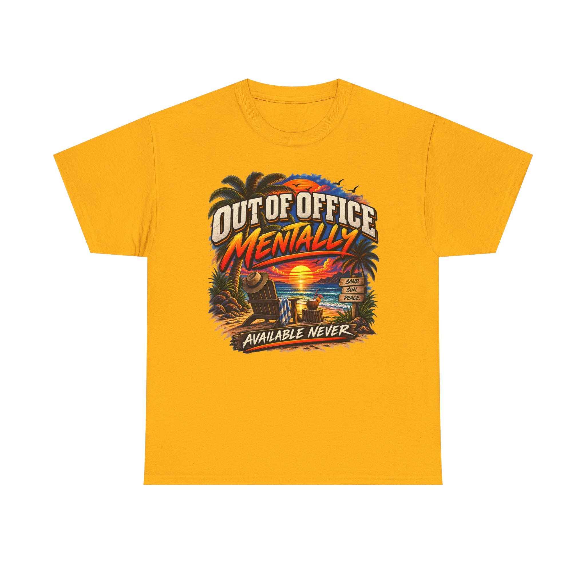 Out of Office Mentally Graphic Tee — Funny Vacation Beach T‑Shirt