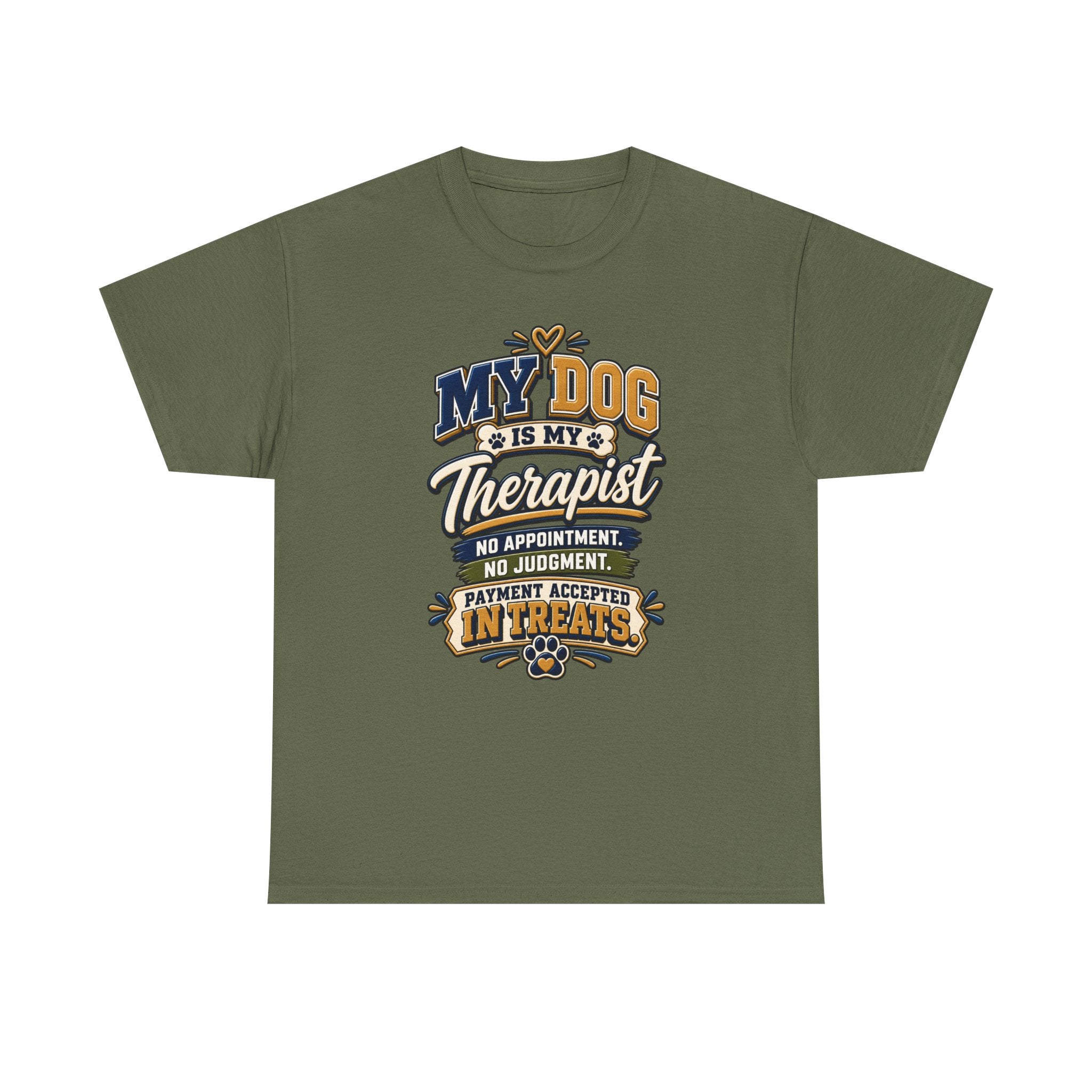 Dog Lover T‑Shirt — "My Dog Is My Therapist" Funny Pet Quote Tee