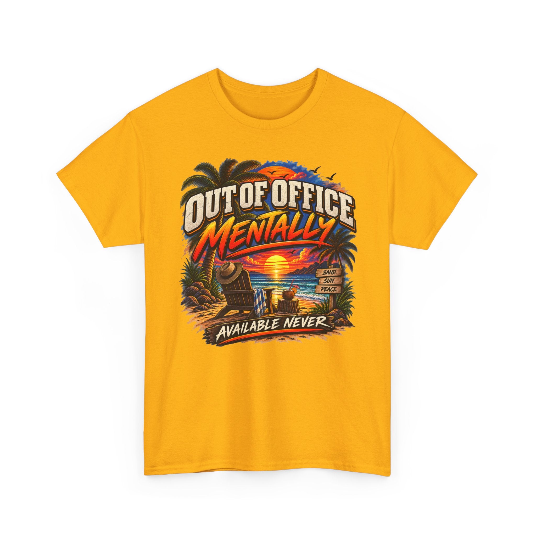 Out of Office Mentally Graphic Tee — Funny Vacation Beach T‑Shirt