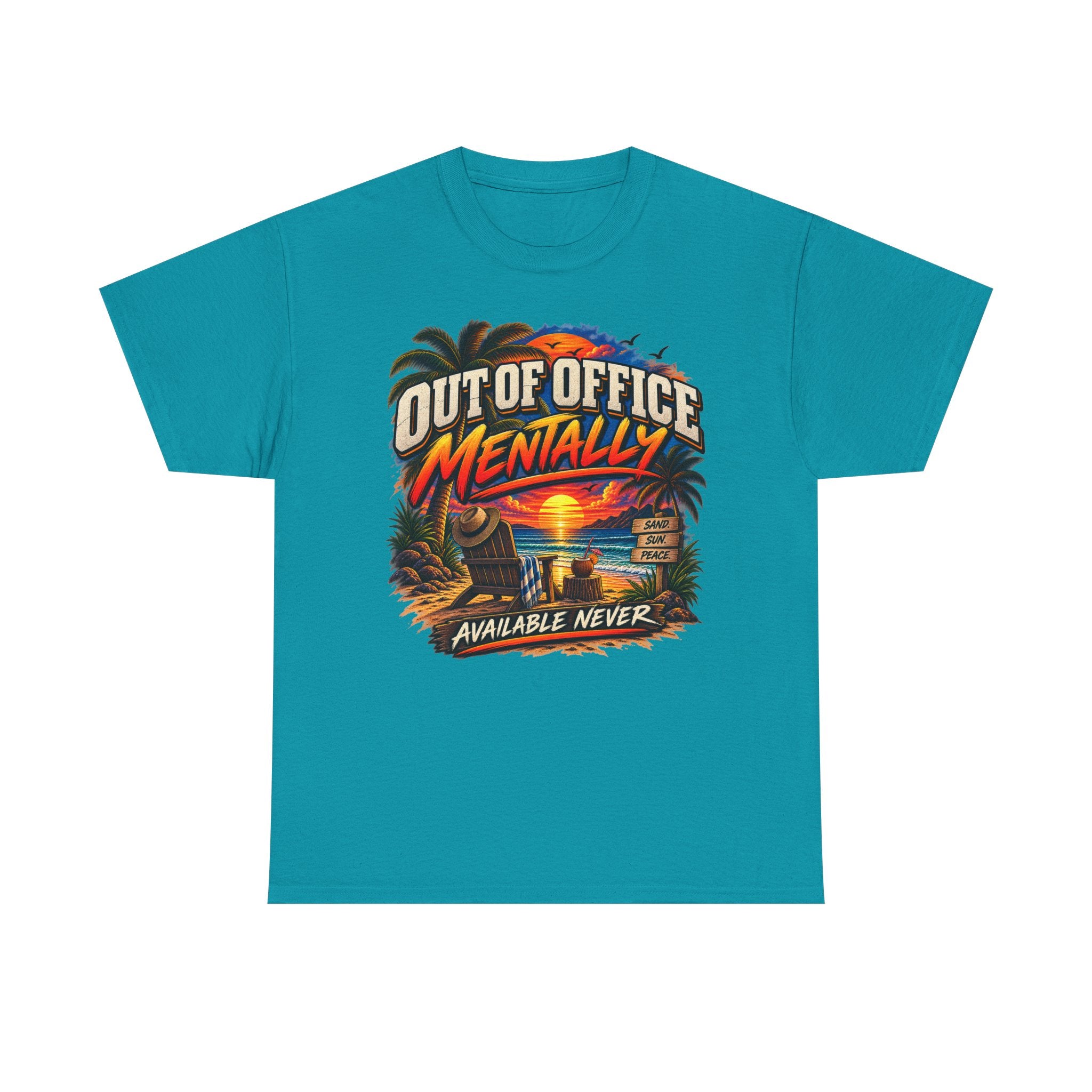 Out of Office Mentally Graphic Tee — Funny Vacation Beach T‑Shirt